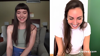 Two Natural-Looking Girls Pleasure Themselves On A Phone Call