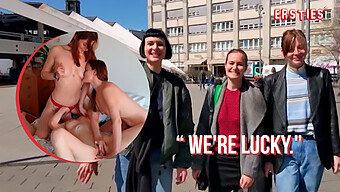 German Girls Get Wild In Public For Spring Break In Lesbian Orgy