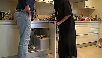 A Rough Encounter Between A British Plumber And A Muslim Housewife In Her Kitchen