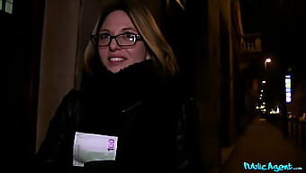 French Babe With Glasses Gets Fucked In A Public Staircase In Pov