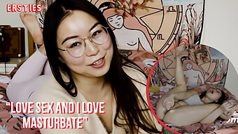 Glasses-Wearing Chinese Beauty Sensually Pleasures Herself With A Toy