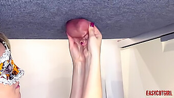 Mistress Annycandy Instructs Her Boyfriend To Stretch His Testicles To The Knee In A Russian Homemade Video