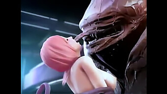 A Lovely Girl Engages In Anal Play With An Extraterrestrial Being - Hentai 3d Series #15