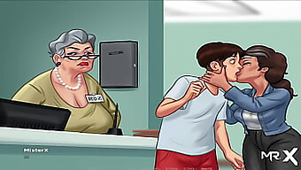 Older woman undergoes dental procedure and receives oral pleasure in SummertimeSaga #92