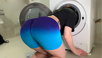 Tight-Fitting Leggings Cause Trouble At Laundry Room In Family Sex Scene