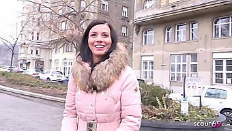 German Soldier Vicky Gives Deepthroat To Huge Cock In Real Street Casting