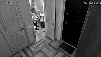 A Couple'S Steamy Bathroom Encounter Captured On Camera